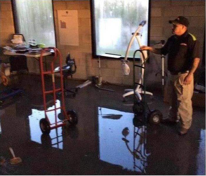 Flooded floor of Office